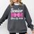 Senior Mom Class Of 2026 Pink Coquette Bow Graduation Comfort Colors Sweatshirt Pepper