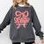Senior Twenty Twenty-Six Coquette Graduation Class Of 2026 Comfort Colors Sweatshirt Pepper