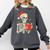 Skeleton Reading Book Christmas Teacher Librarian Book Lover Comfort Colors Sweatshirt Pepper