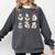 Snowman Reading Book Santa Christmas Bookish Teacher Comfort Colors Sweatshirt Pepper