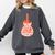 Social Introverts Hang Out With Guitars Musician Guitarist Comfort Colors Sweatshirt Pepper