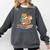 Squirrel Reading Book Glasses Bookworm Librarian Comfort Colors Sweatshirt Pepper