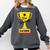 Star Graduate Second Grade Graduation Trophy Cup Comfort Colors Sweatshirt Pepper