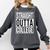 Straight Outta College Movie Parody Graduation Comfort Colors Sweatshirt Pepper
