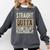 Straight Outta Cosmetology School Leopard Graduation Comfort Colors Sweatshirt Pepper