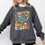 i Survived My Daughter's Bachelors Degree Groovy Graduation Comfort Colors Sweatshirt Pepper
