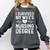 I Survived My Wife's Nursing Degree School Graduation Comfort Colors Sweatshirt Pepper