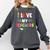 Teens Graduation I Heart My Teacher I Love My Teachers Comfort Colors Sweatshirt Pepper