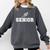 Track & Field Senior 2025 Graduation Year Comfort Colors Sweatshirt Pepper