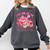 Valentine All Booked Book Coffee Coquette Bow Girl Women Comfort Colors Sweatshirt Pepper