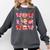 Valentine Cupid Coquette Pink Bow Apple Books Teacher Comfort Colors Sweatshirt Pepper