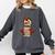 Woman And Books Stack Afro Girl Book Lover Comfort Colors Sweatshirt Pepper