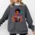 Woman Reading Book Lover Geometric Girl Afro History Comfort Colors Sweatshirt Pepper
