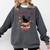 Women's Cat Books Romantic Floral Aesthetic Book Lover Cat Owner Comfort Colors Sweatshirt Pepper