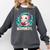Women's Readsolotl Kawaii Axolotl Reading Book Lover Comfort Colors Sweatshirt Pepper