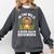Women's Wild About Reading Book Reader Lion Zoo Animals Kids Comfort Colors Sweatshirt Pepper