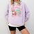 100 Days Of Coffee And Chaos Coquette Bow Book Apple Comfort Colors Sweatshirt Crimson