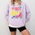 80's Girl Roller Skates Skating Eighties 1980s Nostalgia Comfort Colors Sweatshirt Crimson