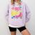 80's Girl Roller Skates Skating Eighties 1980s Nostalgia Comfort Colors Sweatshirt Crimson