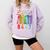 8647 Equal Rights Book Flower Trump Women Rights Feminist Comfort Colors Sweatshirt Crimson