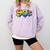 90s Retro Pop Art Rainbow Lips Nostalgia Costume 90s Comfort Colors Sweatshirt Crimson