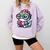 Adorable Book Lover Basilisk With Reading Glasses Cute Comfort Colors Sweatshirt Crimson