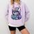 Adorable Book Lover Valkyrie With Reading Glasses Cute Comfort Colors Sweatshirt Crimson