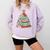Book Christmas Tree For Librarians Book Lovers Comfort Colors Sweatshirt Crimson