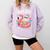 Book Girl Summer Skeleton Reading Books Lovers Beach Comfort Colors Sweatshirt Crimson