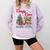 Candy Cane Book Club Holiday Party & Book Exchange Comfort Colors Sweatshirt Crimson