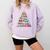 Cassette Tape Christmas Tree Graphic 80s 90s Retro Nostalgia Comfort Colors Sweatshirt Crimson