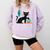 Cat Midcentury With Book And Coffee Atomic Age Mid Century Comfort Colors Sweatshirt Crimson