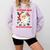 Christmas Bookish He Knows What You'Ve Been Reading Women Comfort Colors Sweatshirt Crimson