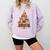 Christmas Tree Bookshelf Book Lover Library Men Women Kids Comfort Colors Sweatshirt Crimson