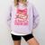 Coquette Bow All Booked For Valentines Teacher Book Comfort Colors Sweatshirt Crimson