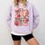 Coquette Teacher School Supplies Bows Books Globe Apple Cute Comfort Colors Sweatshirt Crimson