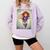 The Crimson Crescent 90s Retro Comic Book Superheroine Art Comfort Colors Sweatshirt Crimson