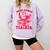 Cupid's Favorite Teacher Valentines Day Heart Book Lover Comfort Colors Sweatshirt Crimson