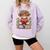 Cute Baby Highland Cow With Reading Book Bookworm Comfort Colors Sweatshirt Crimson
