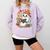Cute Cozy Ghost Reading With Cat Book Lover Autumn Fall Comfort Colors Sweatshirt Crimson