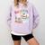 Cute Ghost Book Halloween Spooky Boo School Art Teacher Comfort Colors Sweatshirt Crimson