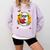 Cute Ghost Reading Book Retro Halloween Librarian Comfort Colors Sweatshirt Crimson
