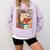 Cute Hedgehog Book Nerd Comfort Colors Sweatshirt Crimson