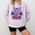 Cute Pastel Goth Bat Reading Book Comfort Colors Sweatshirt Crimson