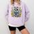 Cute Raccoon Reading Book Flowers Comfort Colors Sweatshirt Crimson