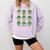 Cute Shamrock Reading Books St Patrick's Day Teacher Reading Comfort Colors Sweatshirt Crimson