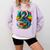 Dragon Reading Colorful Fantasy Book Lover Comfort Colors Sweatshirt Crimson