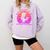 With A Dreamy Far-Off Look And Her Nose Stuck In A Book Comfort Colors Sweatshirt Crimson