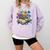 Enchanted Open Book With Blooming Flowers Comfort Colors Sweatshirt Crimson