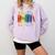 Floral Book Equality Human Rights Social Justice Peace Love Comfort Colors Sweatshirt Crimson